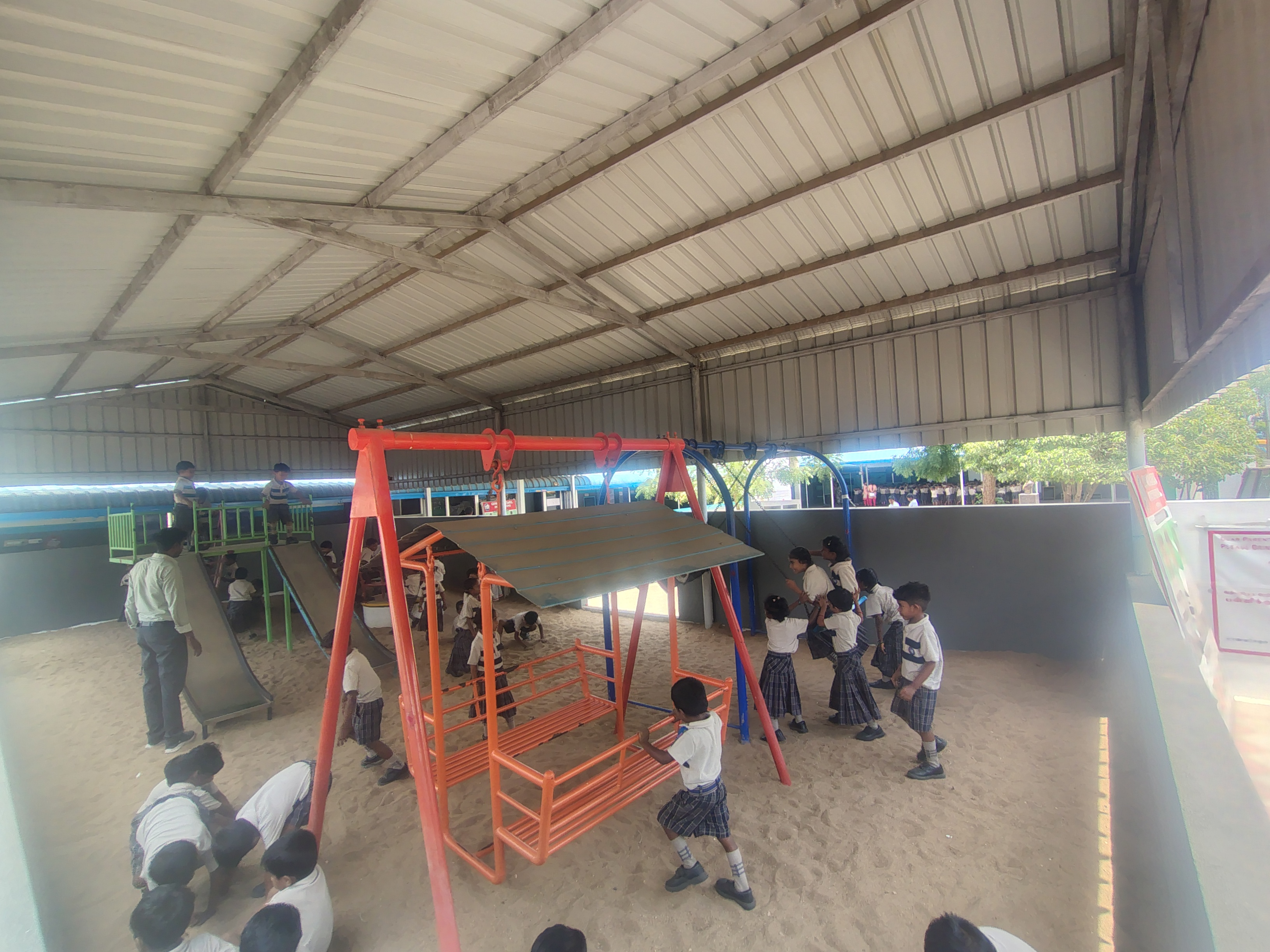 A teacher leading an interactive smart classroom